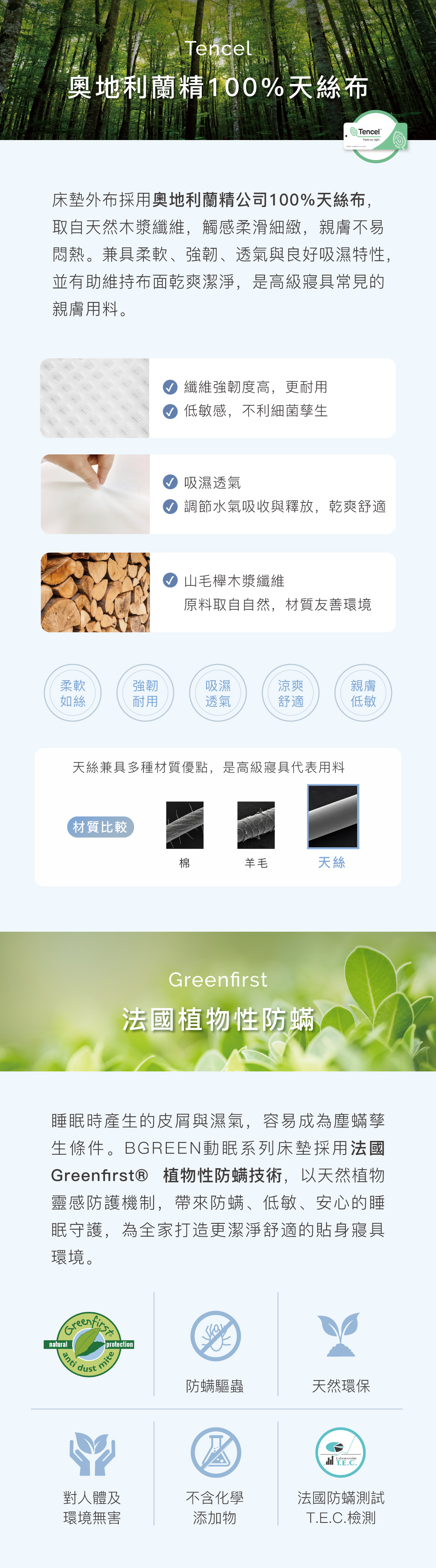 奧地利蘭精100%天絲布 法國植物性防蟎